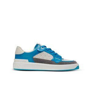 $775 MSRP- Balmain B-Court Flip sneakers in calfskin and suede DM1VI349LPTN